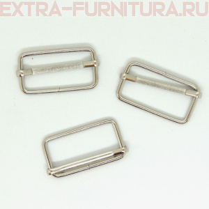 Пряжка регулировочная металл 30мм (32*16), цв. никель, уп.500шт