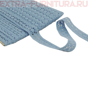 Тесьма вязаная арт.15.01.099 шир.15мм, цв.23 голубой, уп.10м