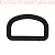 Полукольцо 40 мм пластик, цв.черный уп. 100шт