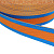 Стропа двухцветная, шир.30мм, цв. василек/оранжевый, уп.25м, пл. 17 гр/м