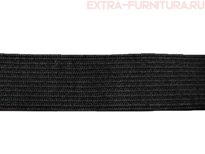 Резинка вязаная, 50мм (+/-2мм), цв.черный (уп.-50м*5 уп)