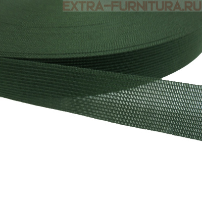 Лента окантовочная 23 мм цв.зеленый темный 75, уп.100м (пл.3,6+/-0,2 гр/м)