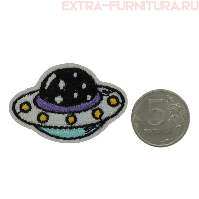 Термоаппликация НЛО цв.белый *