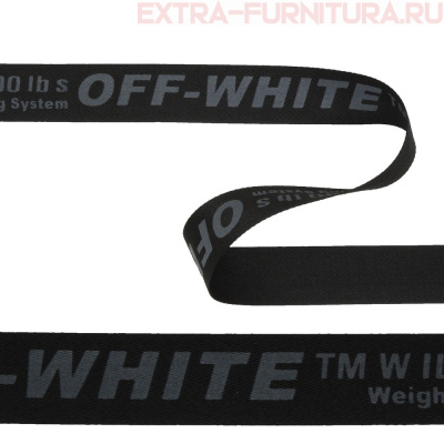 Тесьма WILL хлопок шир.25мм цв.черный/серый (уп.43м)