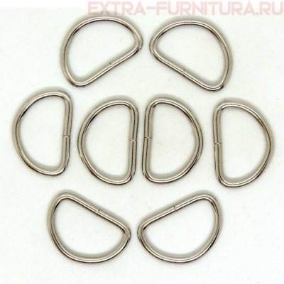 Полукольцо 25мм (d=2,3 мм), цв. никель, уп.500шт, металлическое TSW
