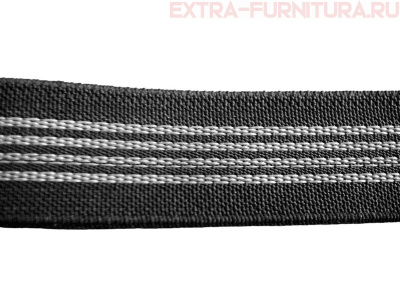 Резинка тканая с латексом, 25мм, цв.черный (уп.-25м*16 уп)